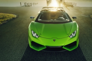 兰博基尼Huracan Spyder 绿色跑车4K壁纸