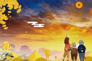 感恩父母文艺景色banner