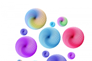 c4d版电商螺旋立体球